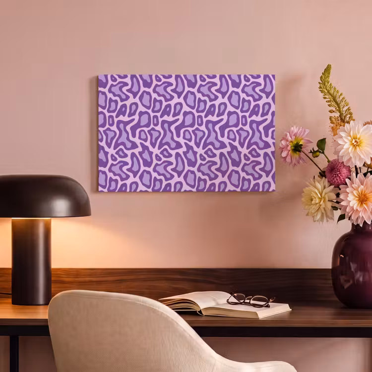 Canvas schilderij - Paars - Abstract - Luipaard - Vlekken - Groovy - Patroon — 3