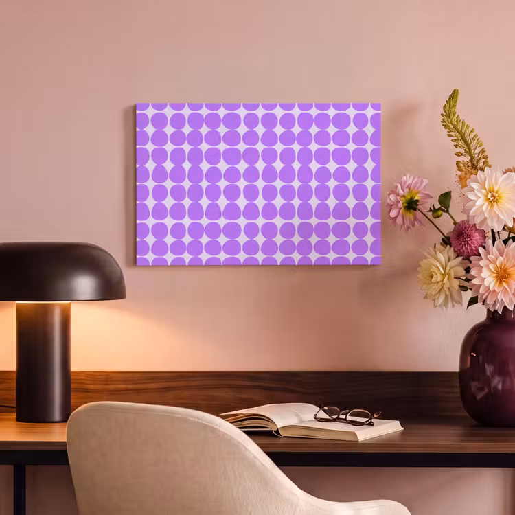 Canvas schilderij - Paars - Geometrisch - Stippen - Polka Dot - Patroon — 3