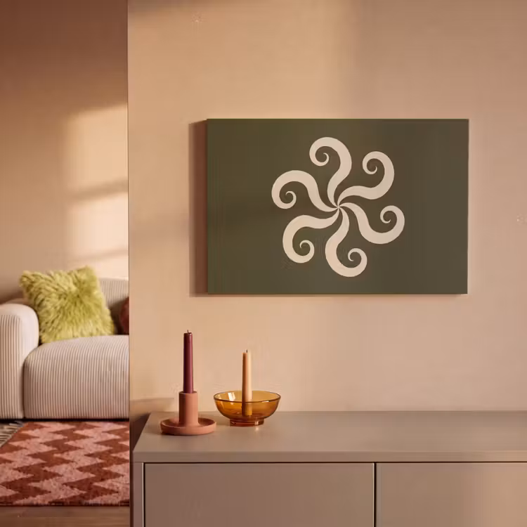 Canvas schilderij - Patroon - Spiraal - Abstract - Modern - Groen — 1