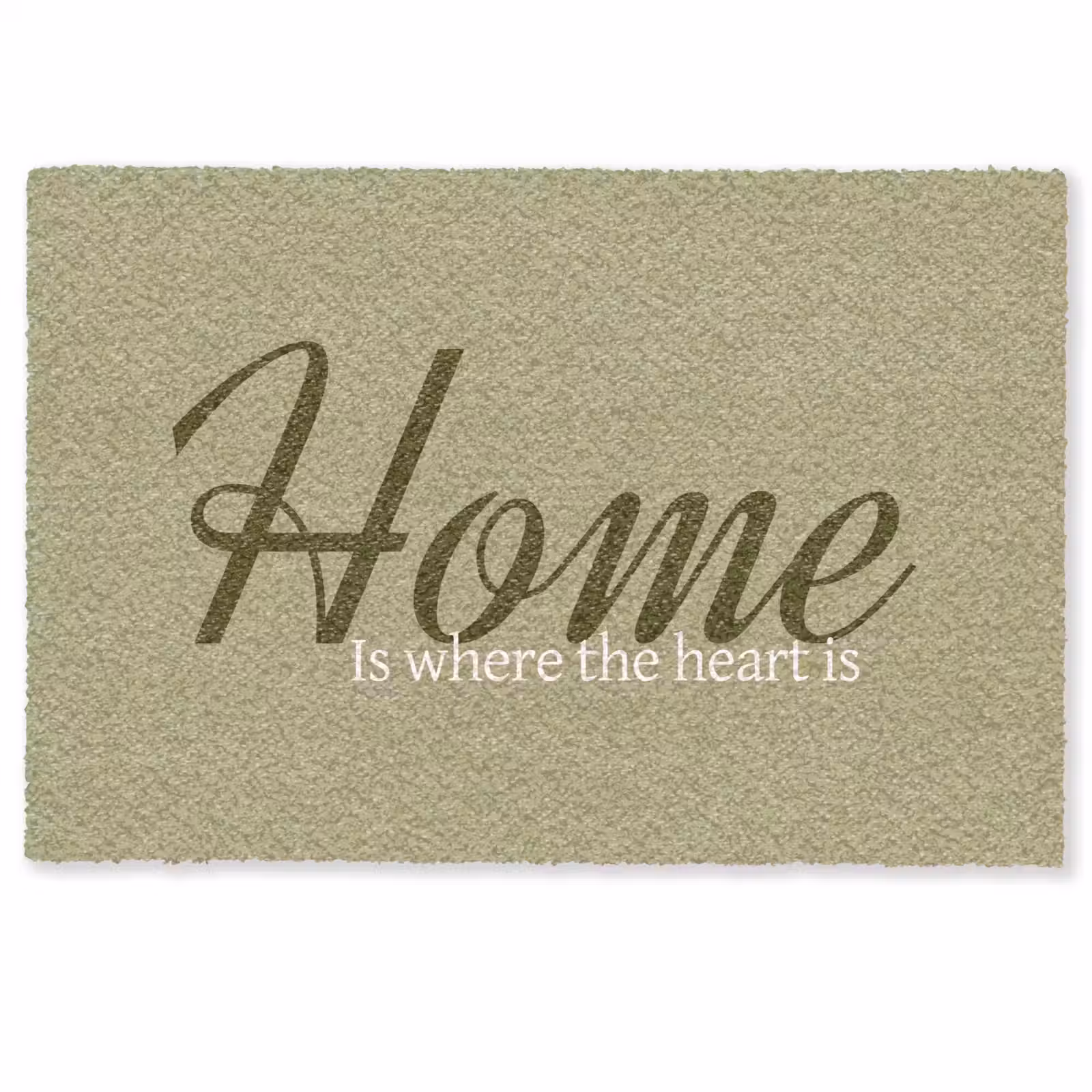 Deurmat - Home is where the heart is - Quote - Groen — 1
