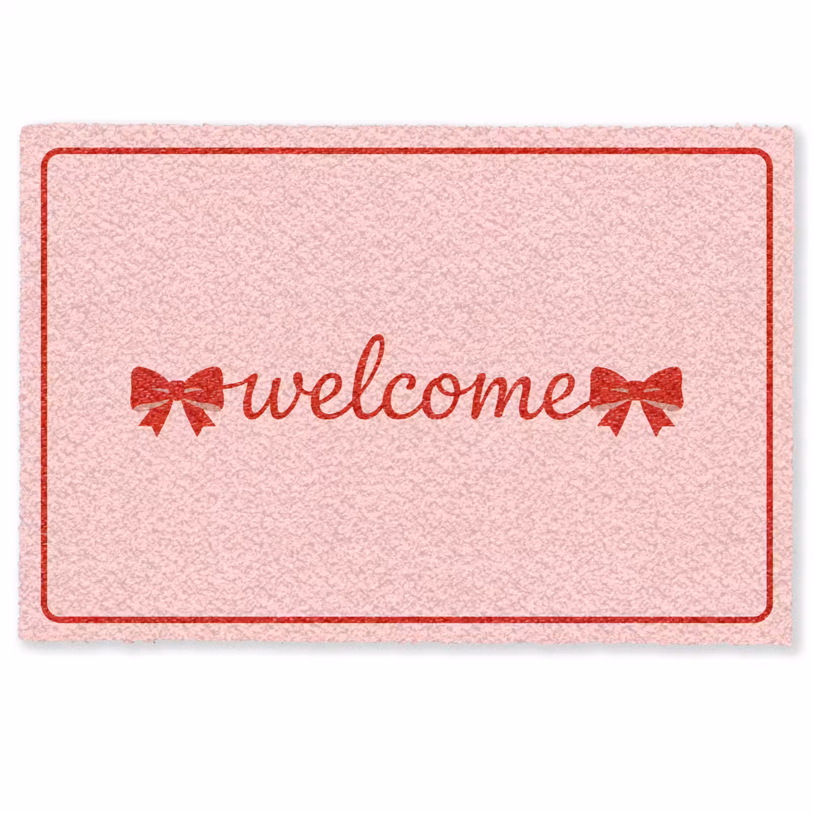 Deurmat - Welkom - Strik - Roze — 1