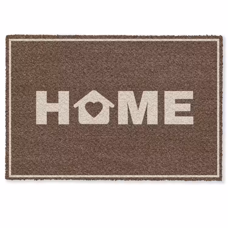 Deurmat - Home - Tekst - Bruin — 1
