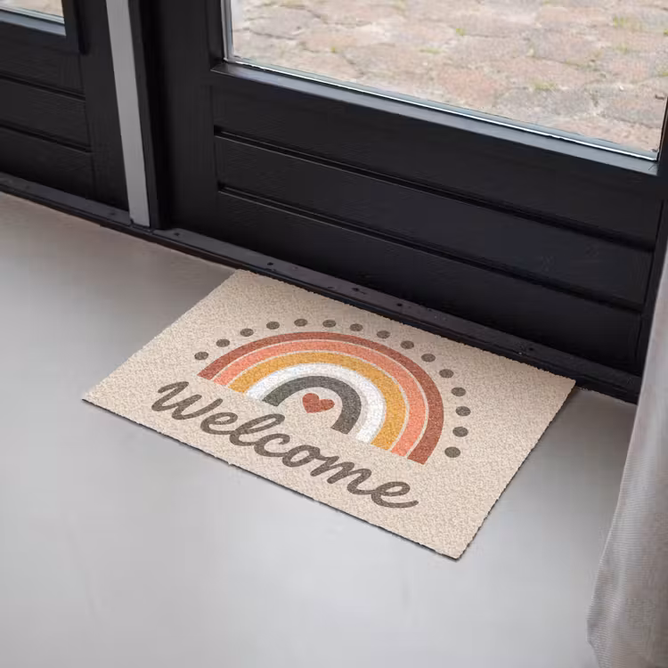 Deurmat - Welkom - Regenboog - Kleurrijk — 2