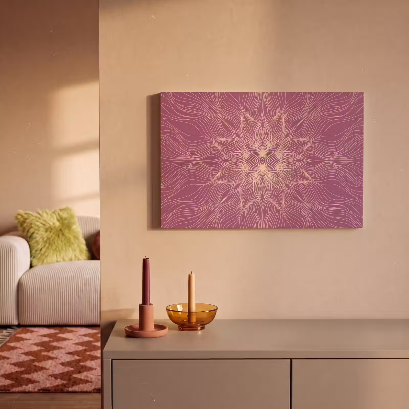 Canvas schilderij - Lijnen - Patroon - Abstract — 1