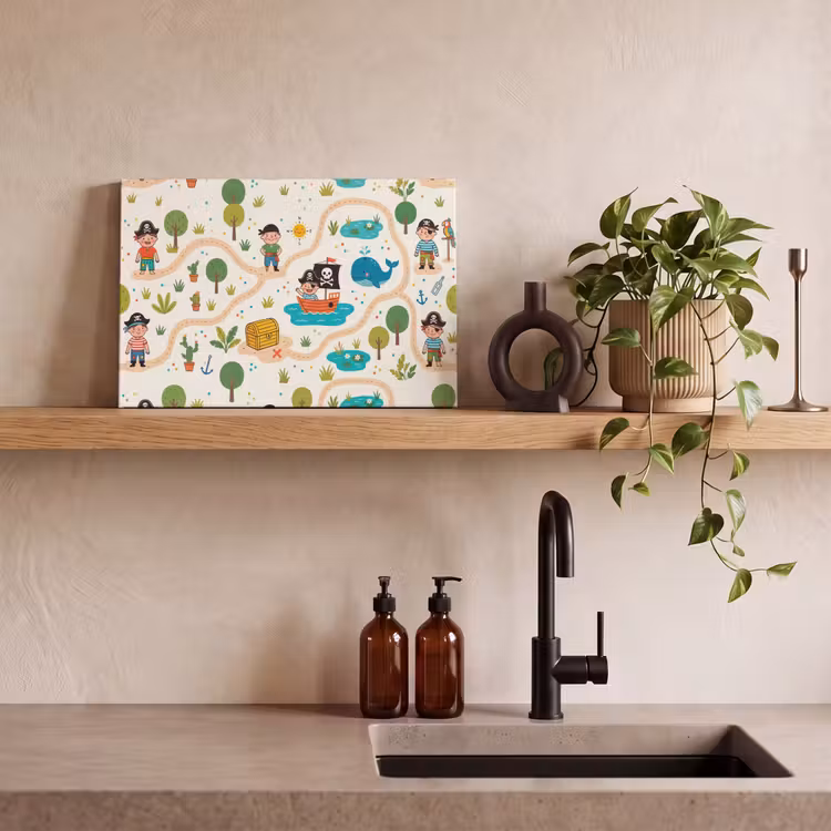 Canvas schilderij - Kaart - Piraat - Avontuur — 2
