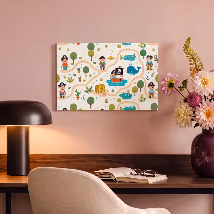 Canvas schilderij - Kaart - Piraat - Avontuur — 3