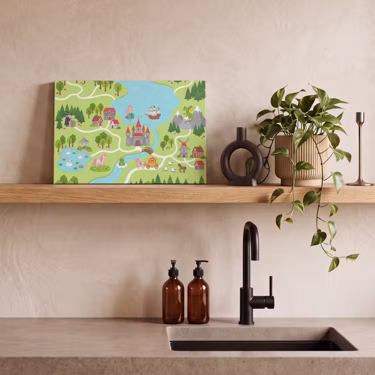 Canvas schilderij - Kasteel - Fantasie - Cartoon — 2