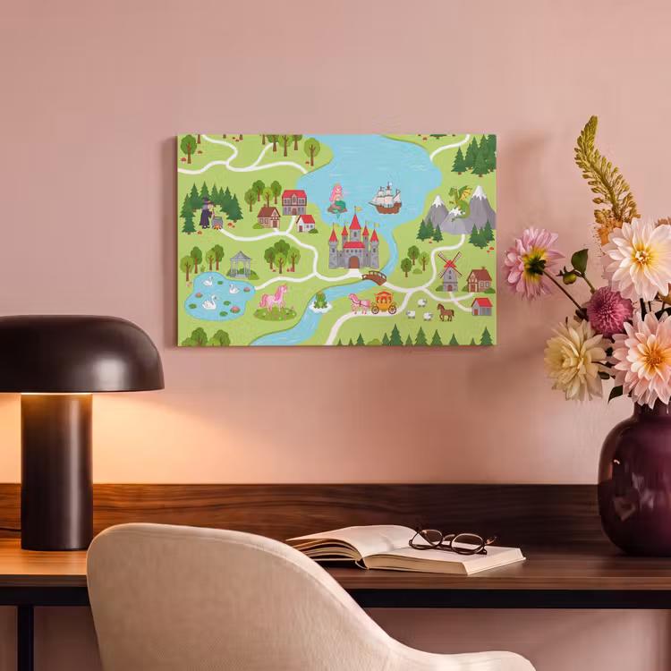 Canvas schilderij - Kasteel - Fantasie - Cartoon — 3