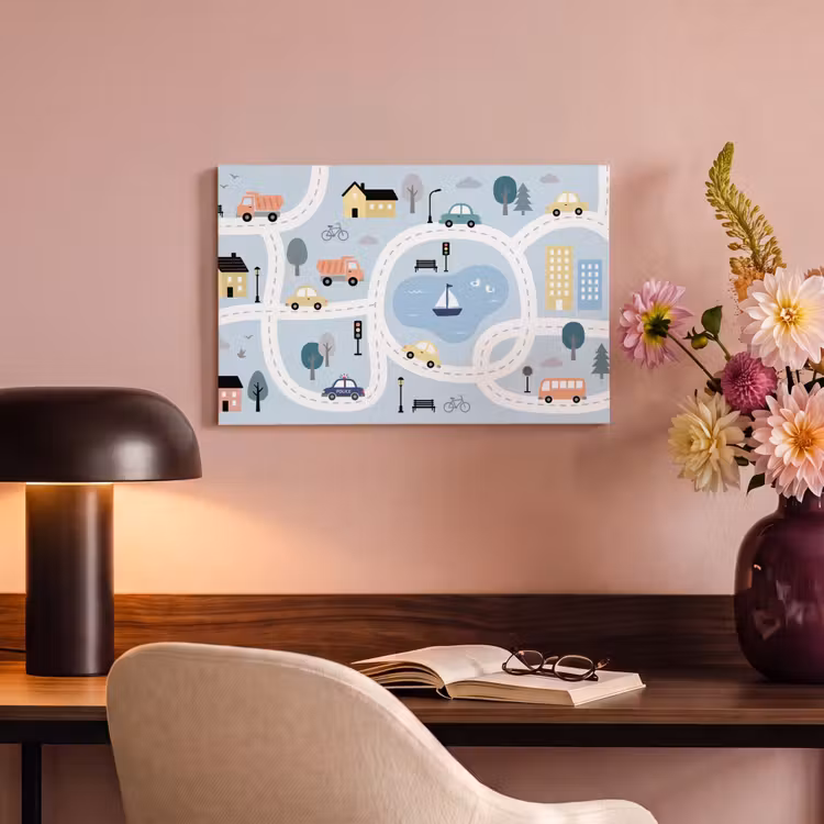 Canvas schilderij - Stad - Wegen - Auto's — 3
