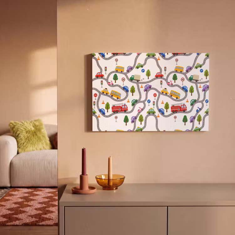 Canvas schilderij - Voertuig - Weg - Patroon — 1