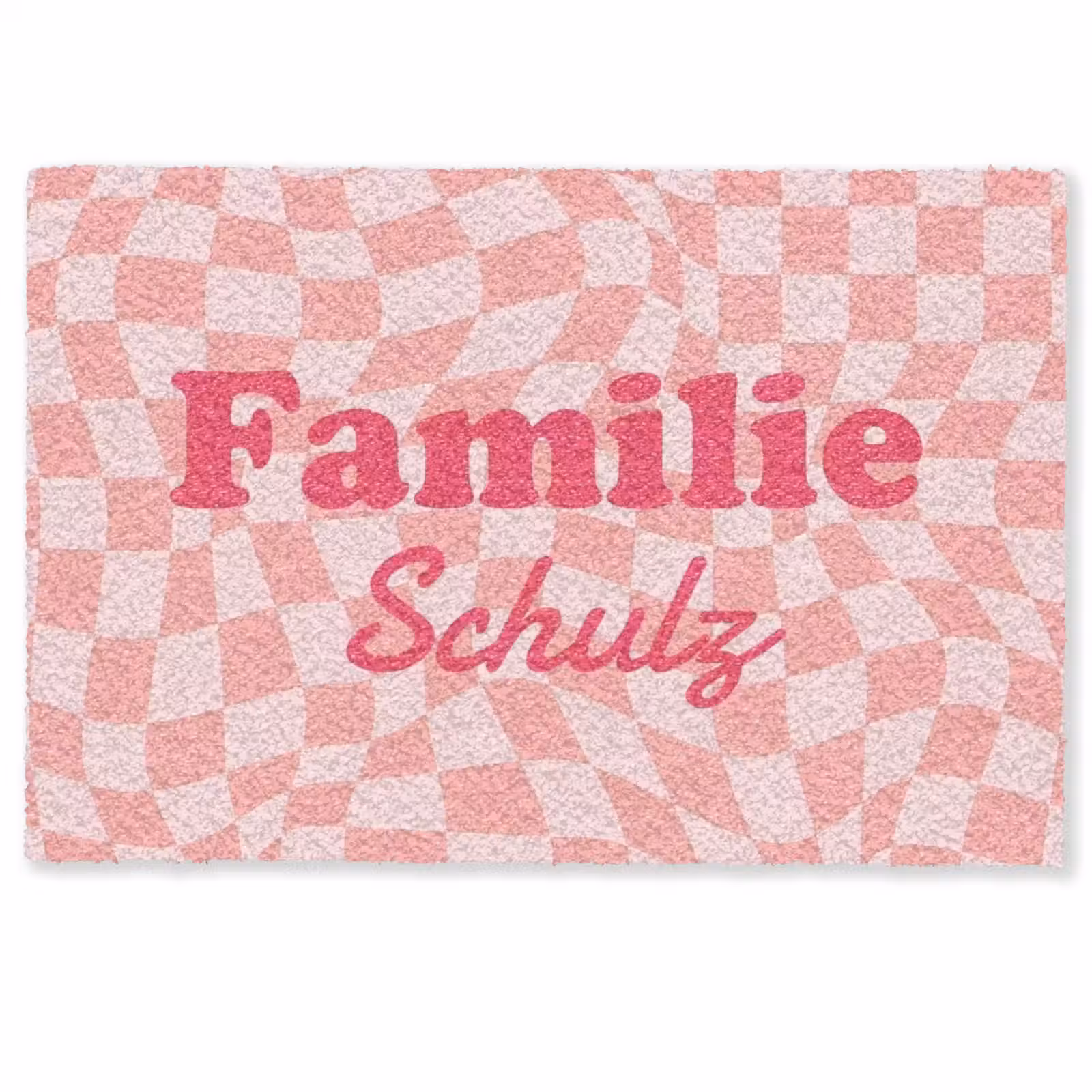 Personaliseerbare deurmat - Familie – Rosa — 1
