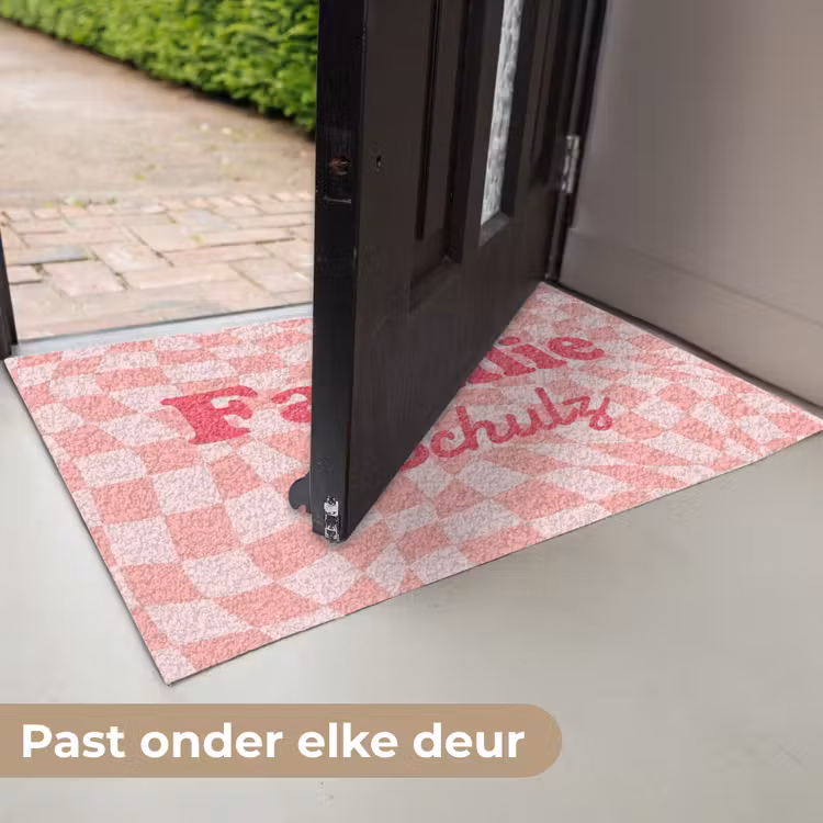Personaliseerbare deurmat - Familie – Rosa — 6