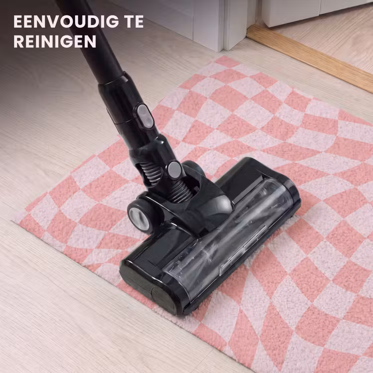 Deurmat - Hokjes patroon - Roze - Golvende lijnen — 9