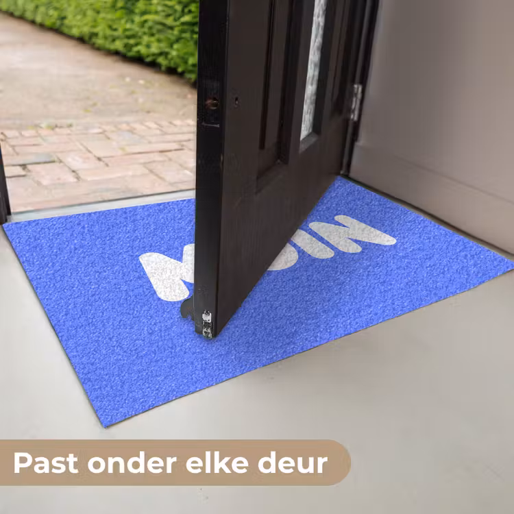 Deurmat - Quote - Blauw - Wit — 7