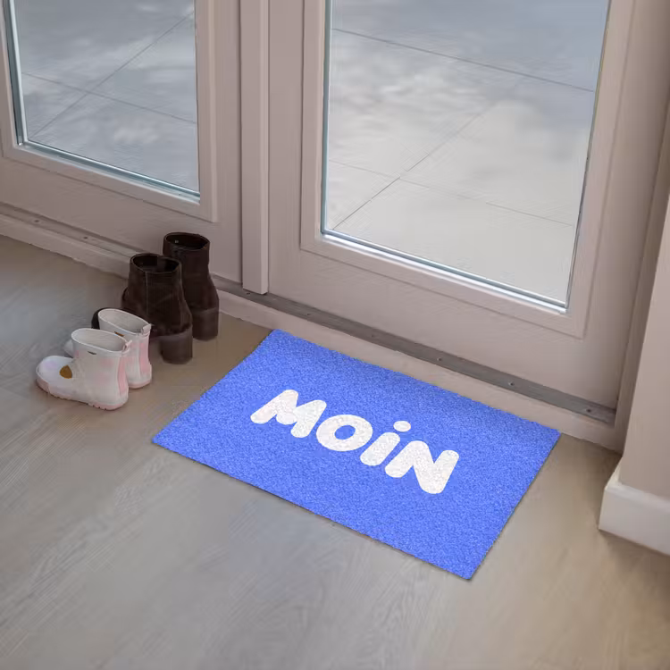 Deurmat - Quote - Blauw - Wit — 8