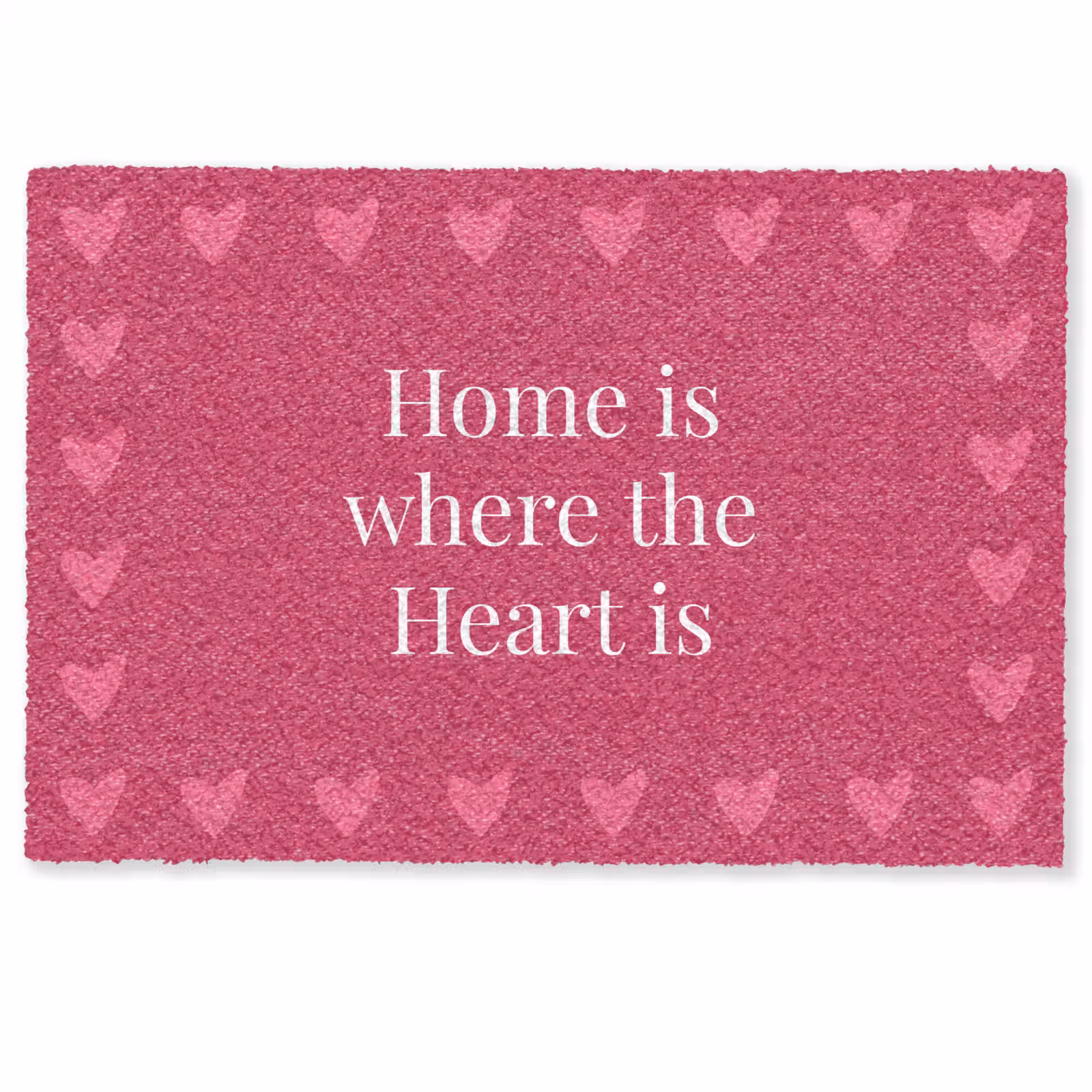 Deurmat - Home is where the heart is - Quote - Roze — 1
