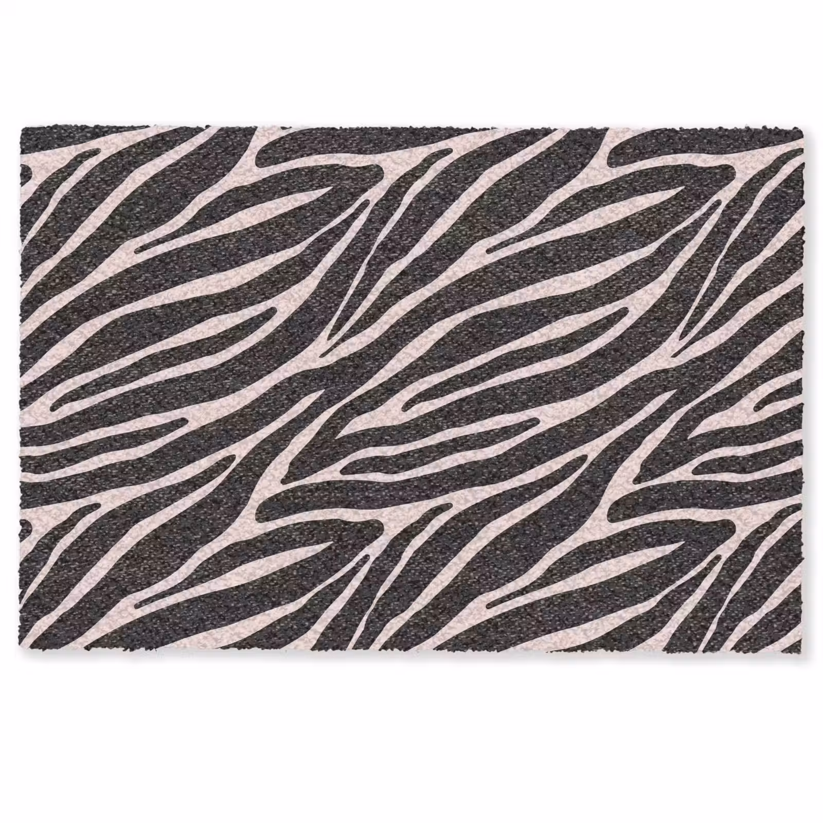 Deurmat - Zebra - Zwart - Roze — 1