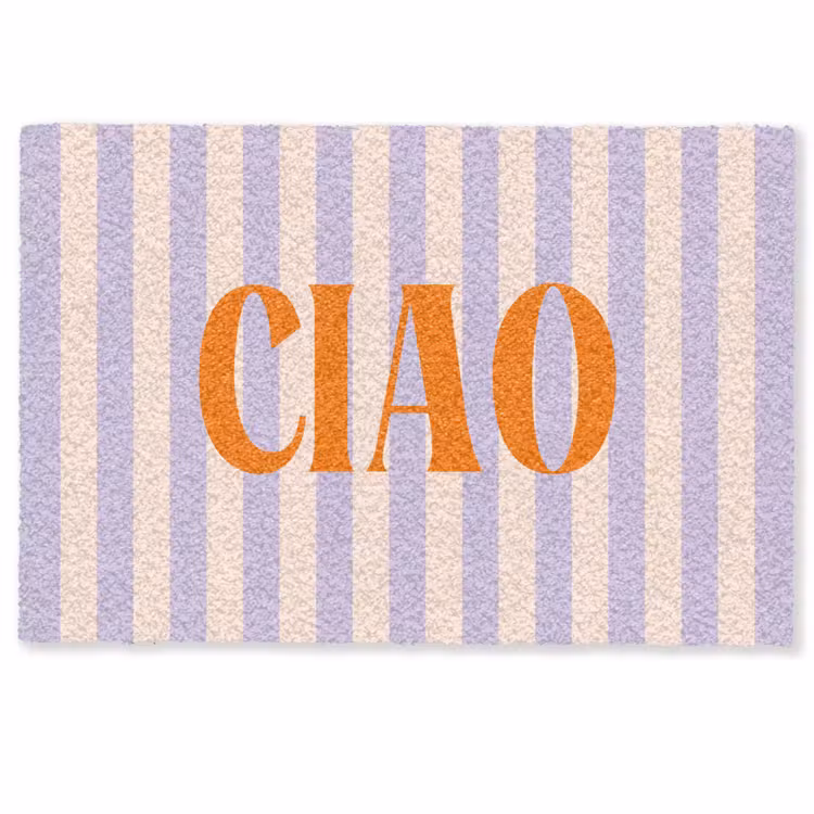 Deurmat - Ciao - Quote - Pastel - Strepen — 1