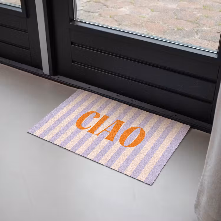 Deurmat - Ciao - Quote - Pastel - Strepen — 2