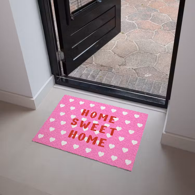 Deurmat - Home sweet home - Quote - Roze — 4