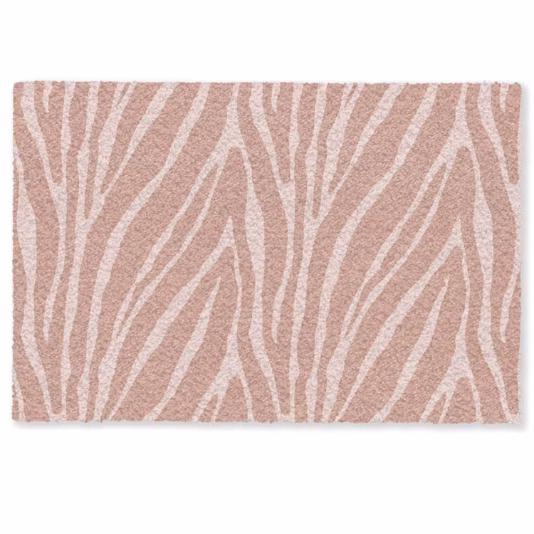 Deurmat - Lichtroze - Zebra - Patroon - Donkerroze — 1