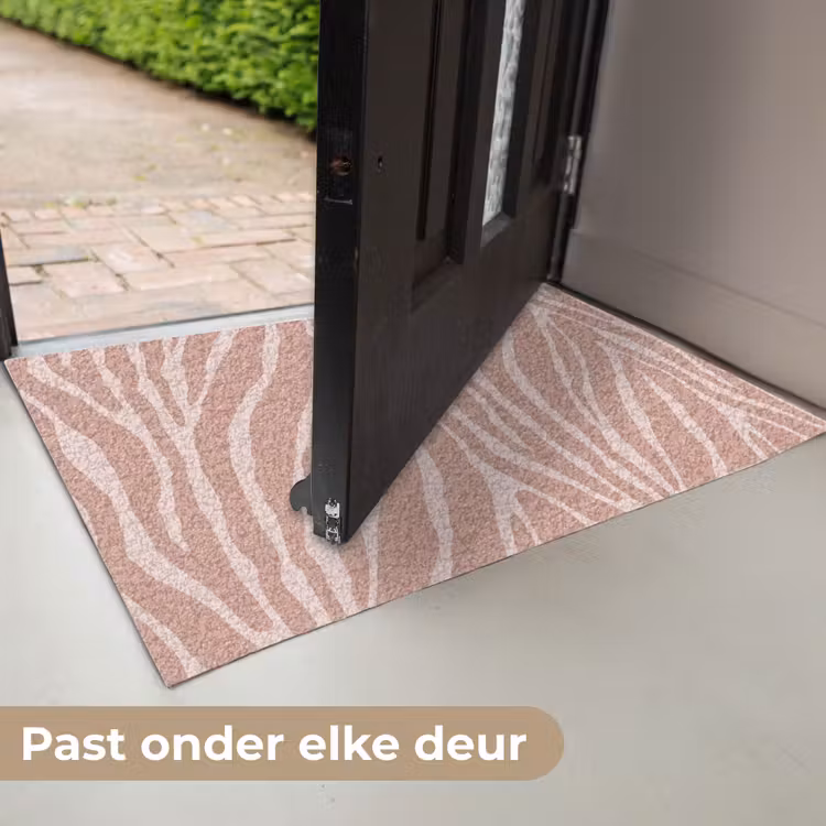 Deurmat - Lichtroze - Zebra - Patroon - Donkerroze — 7