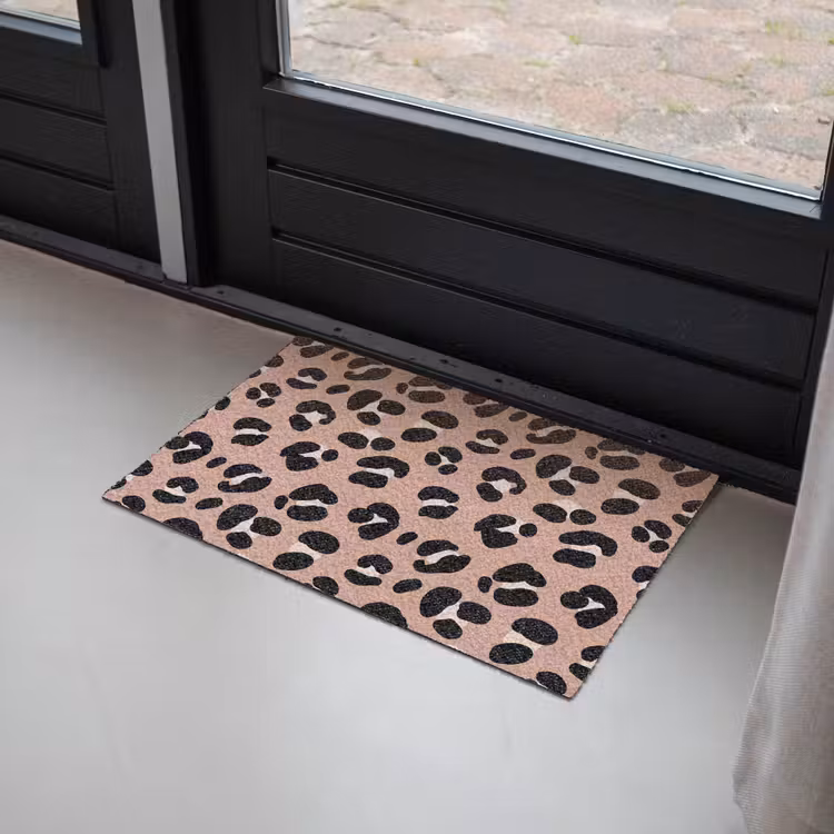 Deurmat - Luipaard - Vlekken - Beige - Roze — 2