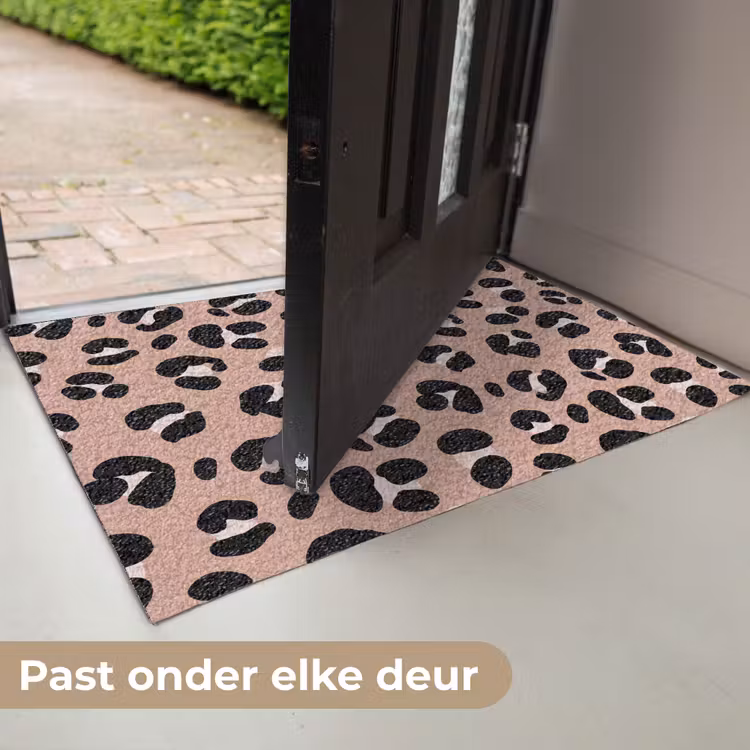 Deurmat - Luipaard - Vlekken - Beige - Roze — 7