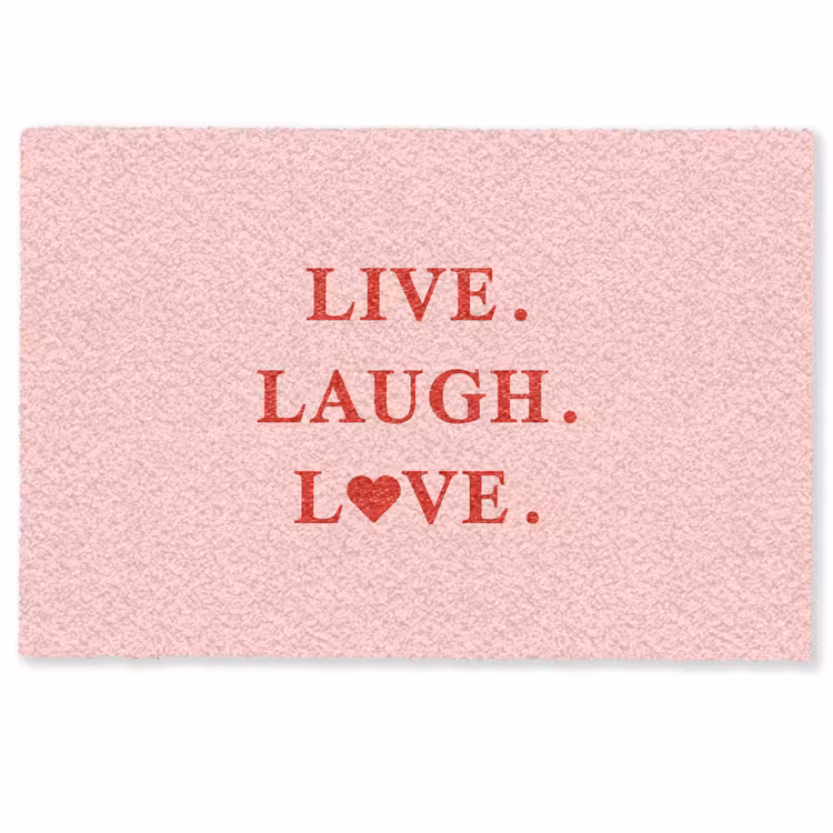 Deurmat - Quote - Love - Roze - Rood — 1