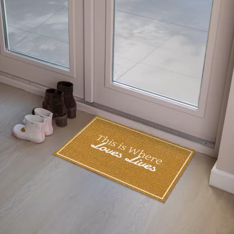 Deurmat - Quote - Modern - Mosterdgeel — 8