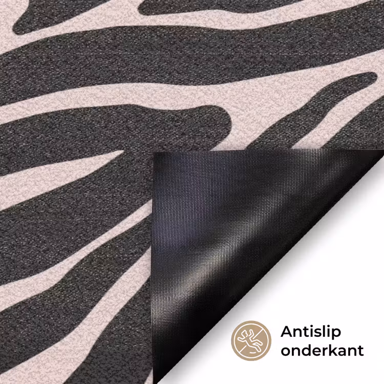 Deurmat - Zebra - Zwart - Roze — 6