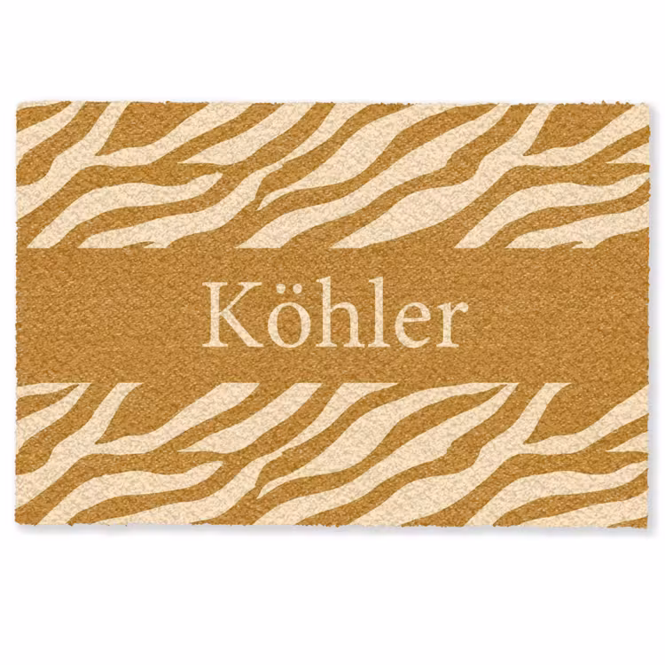 Personaliseerbare deurmat - Familie - in - Muster - Tierprint — 1
