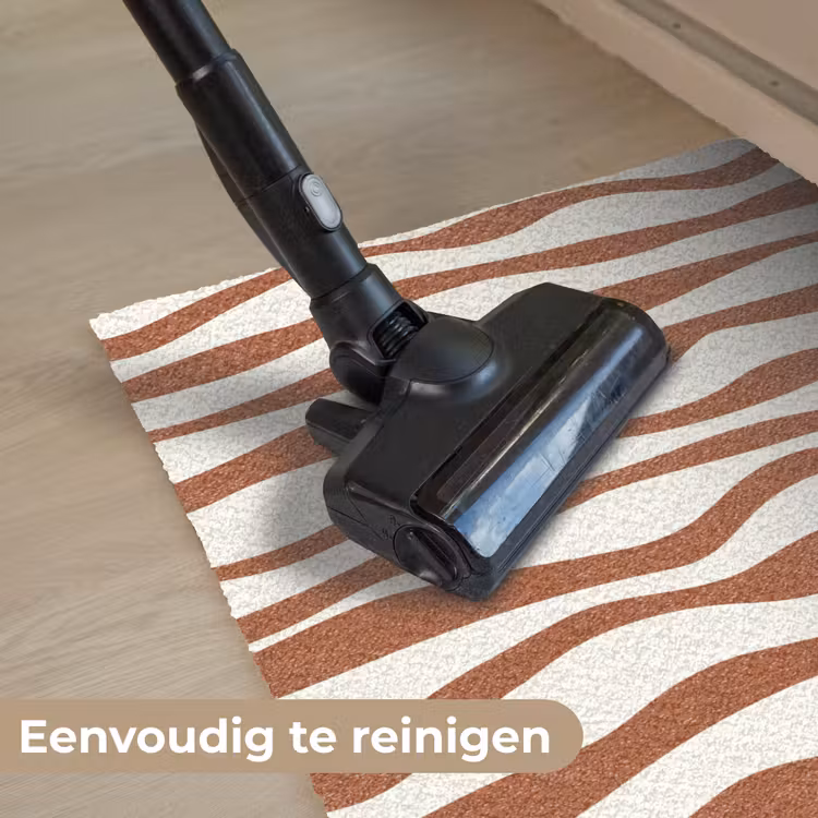 Deurmat - Golvende lijnen - Strepen - Beige - Bruin — 9