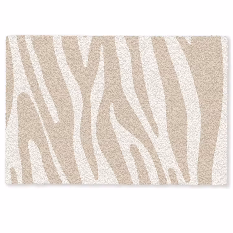 Deurmat - Zebraprint - Beige - Wit - Dierenprint — 1