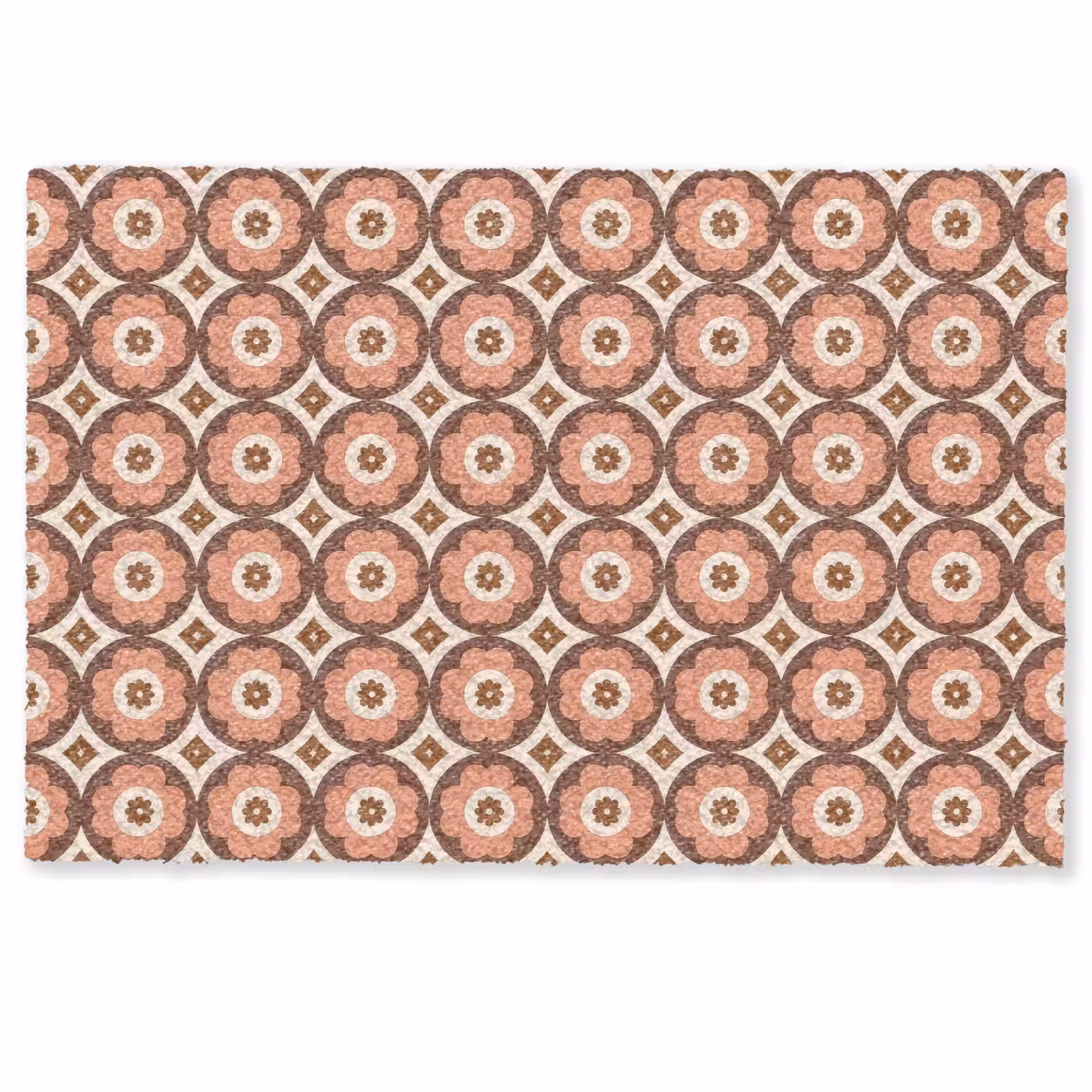 Deurmat - Bloemvormen - Patroon - Roze - Vintage — 1