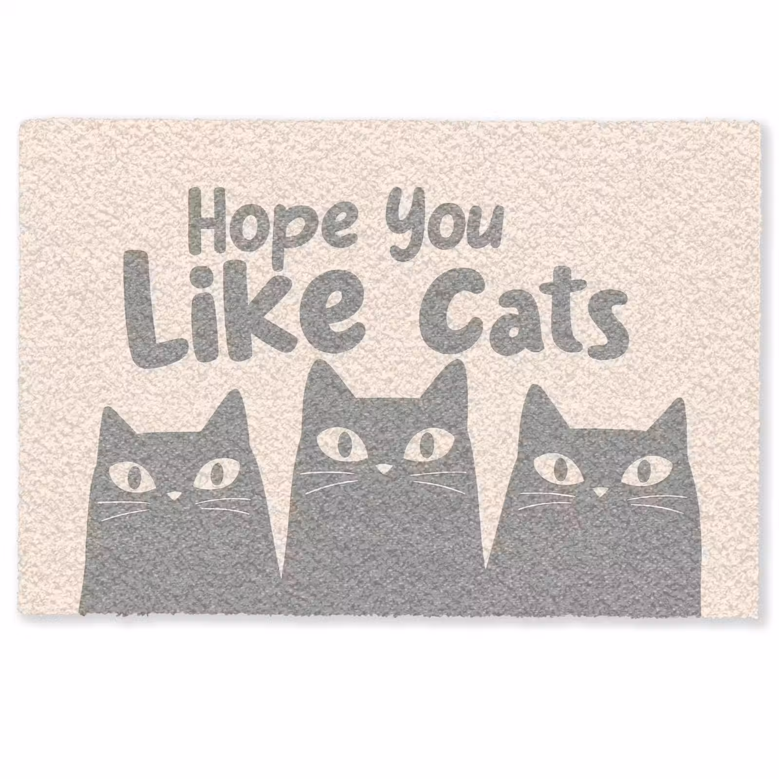Deurmat - Katten - Quote - Grijs - Beige — 1