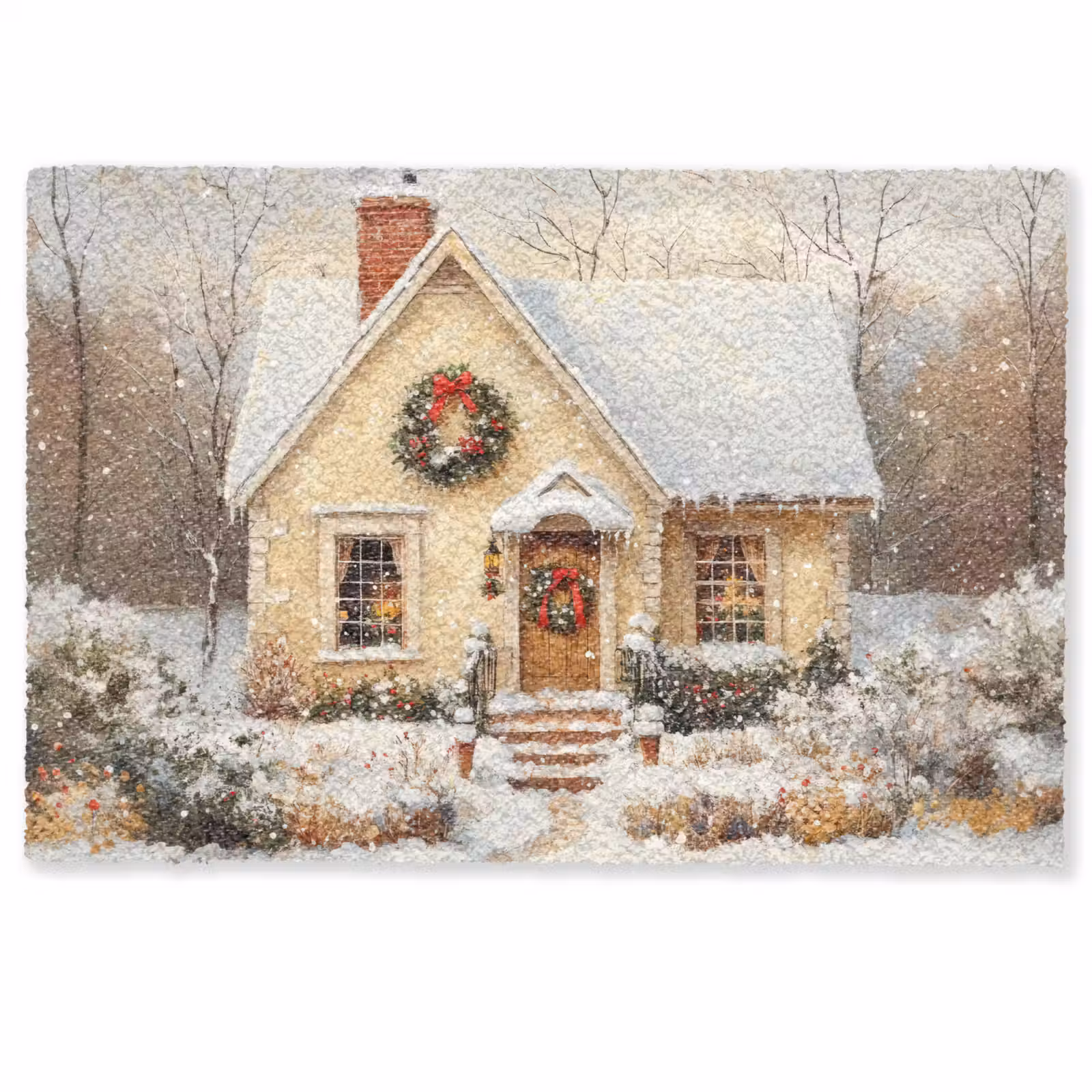 Deurmat - Kerst - Huis - Winter - Sneeuw — 1