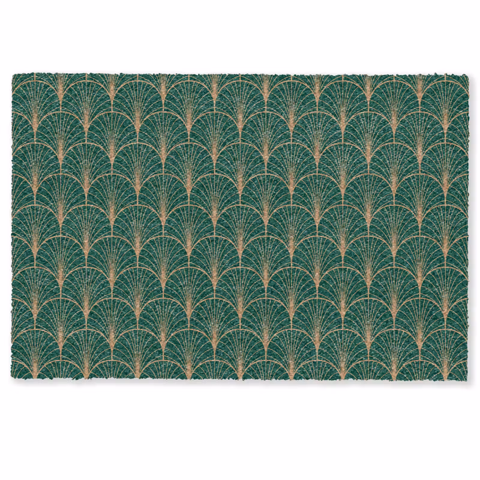 Personaliseerbare deurmat - Patroon - Groen - Goud - Symmetrisch — 1