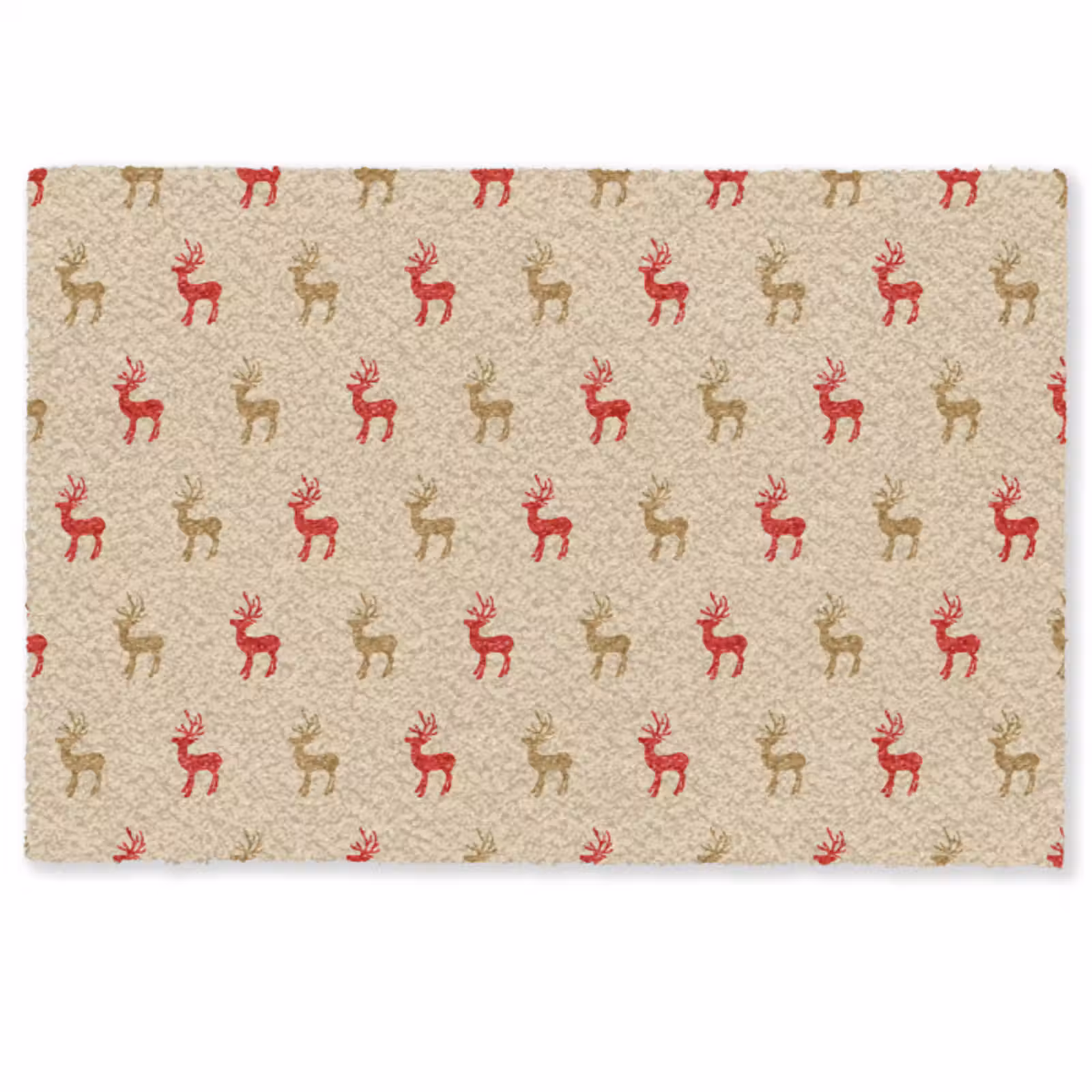 Deurmat - Patroon - Herten - Beige — 1