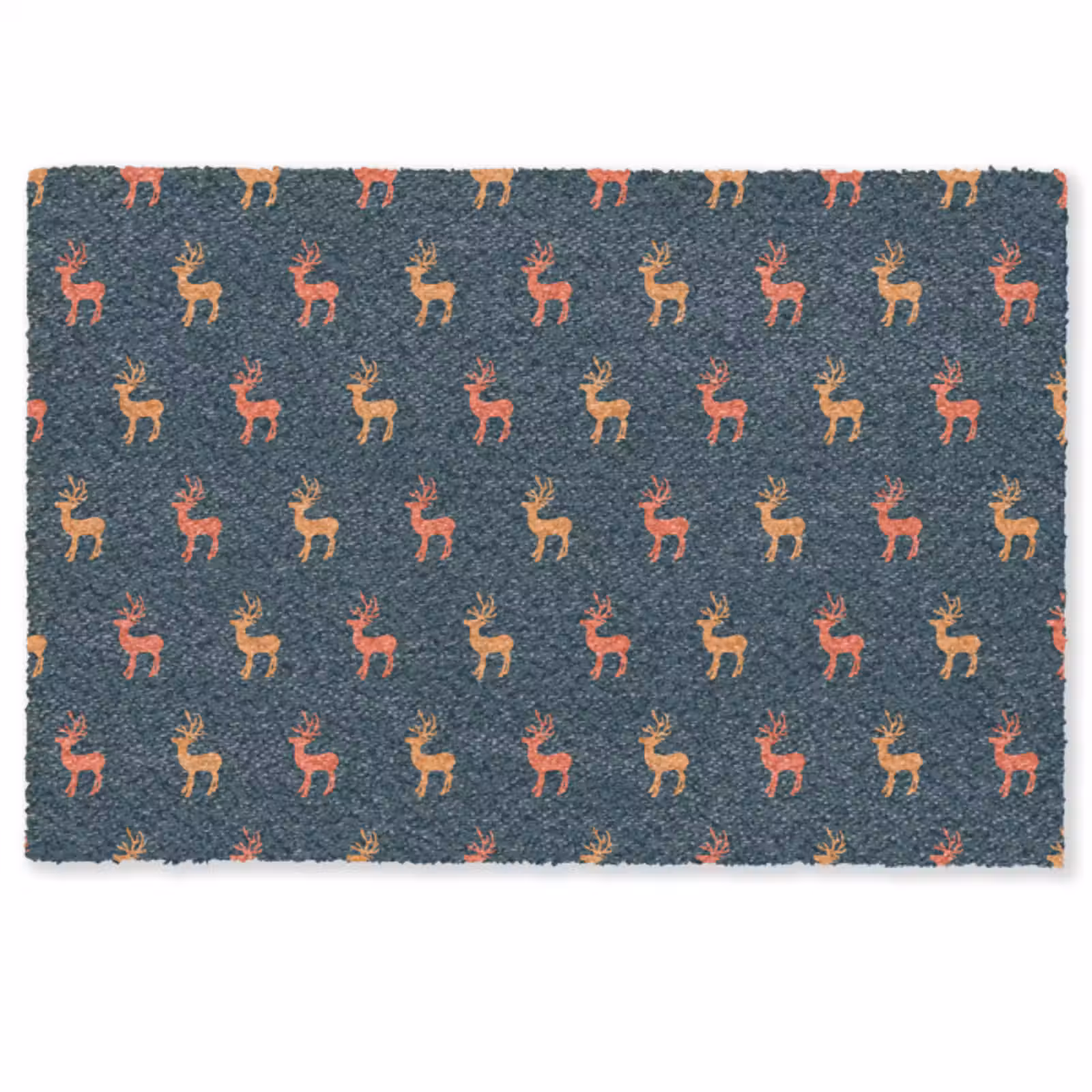 Deurmat - Patroon - Herten - Blauw — 1