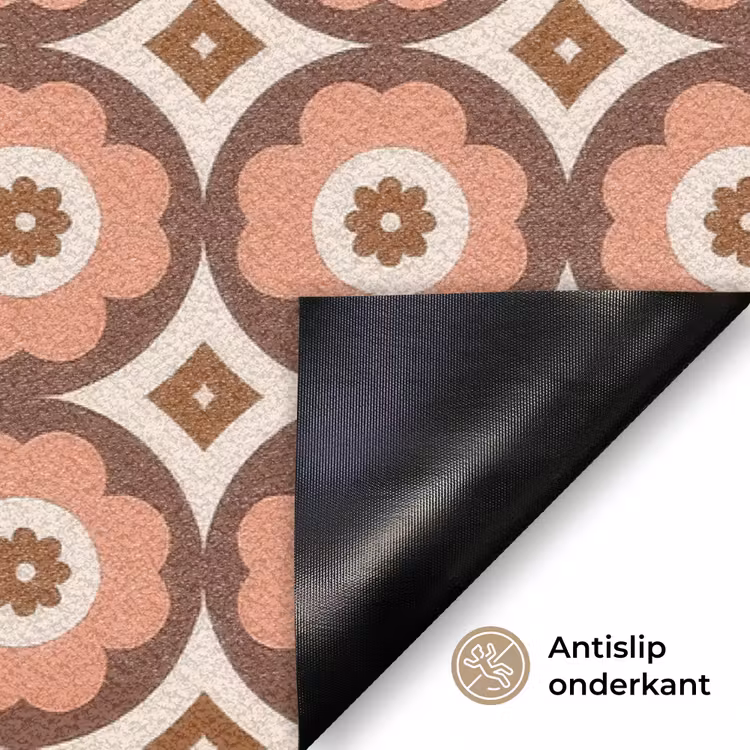 Deurmat - Bloemvormen - Patroon - Roze - Vintage — 6