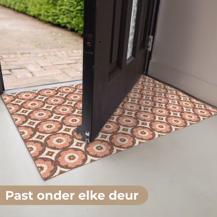 Deurmat - Bloemvormen - Patroon - Roze - Vintage — 7