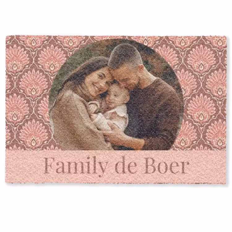Personaliseerbare deurmat - Eigen - Foto - Rond - Balk - Onder — 1