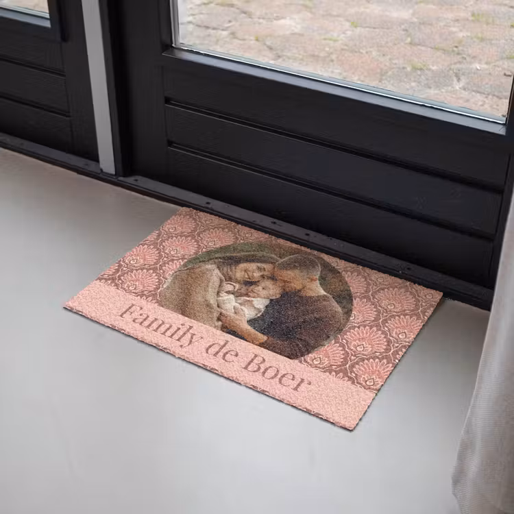 Personaliseerbare deurmat - Eigen - Foto - Rond - Balk - Onder — 2