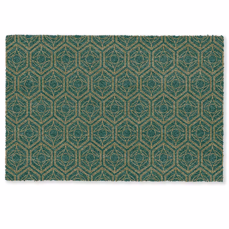 Personaliseerbare deurmat - Geometrisch - Patroon - Groen — 1