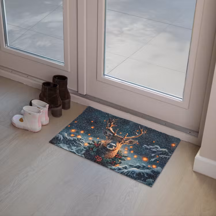 Deurmat - Hert - Kerst - Winter - Sneeuw - Kerstkrans — 8
