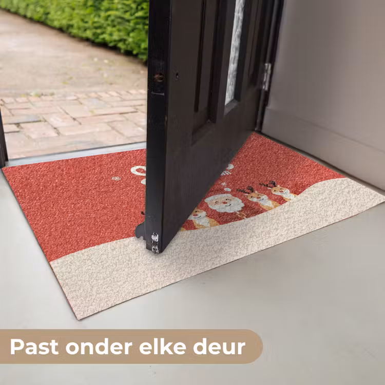 Deurmat - Illustratie - Kerstman - Rendieren - Rood — 7