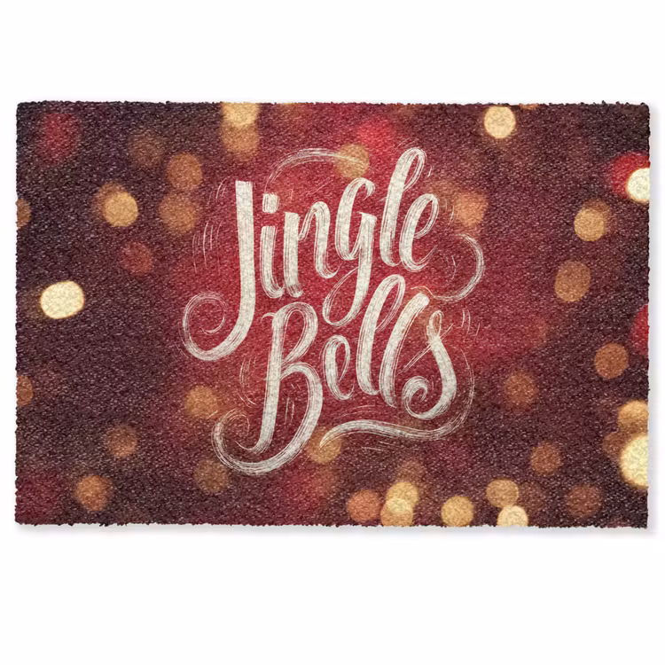 Deurmat - Jingle - Bells - Kerst - Rood — 1