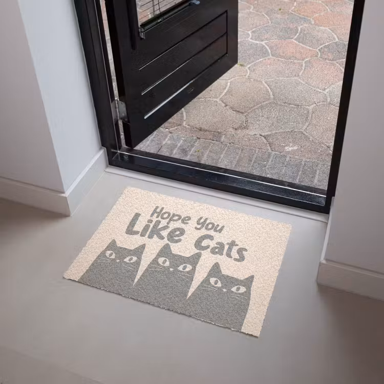 Deurmat - Katten - Quote - Grijs - Beige — 4