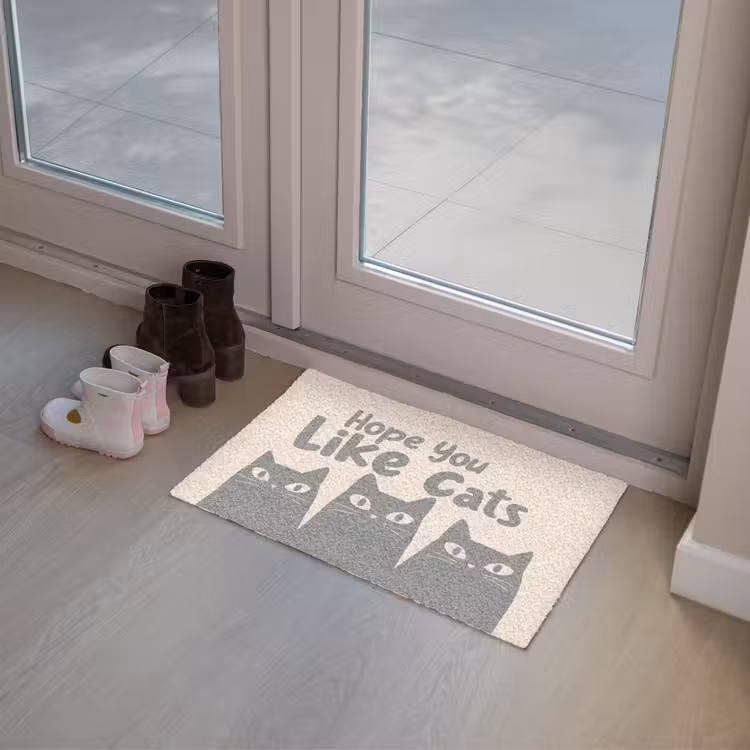 Deurmat - Katten - Quote - Grijs - Beige — 8